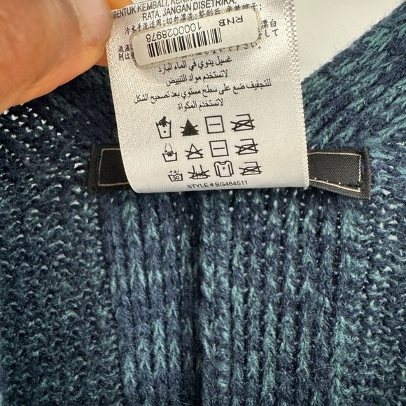 BCBGMazAzria blue striped poncho shrug shawl one size - Picture 4 of 7